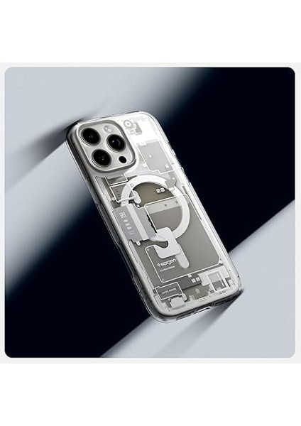iPhone 16 Pro ile Uyumlu Ince Magsafe Kılıf Ultra Hybrid Sararma Karşıtı Duraclear Hava Kanalı Teknolojisi Askeri Sınıf Koruma Magfit Zero One Natural Titanium Tasarım Kapak - ACS08137 modelleri