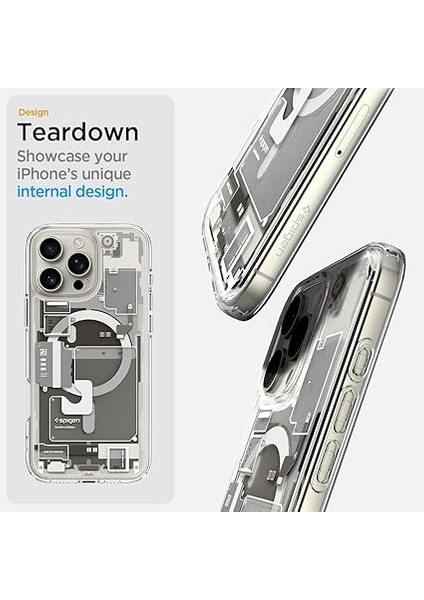 iPhone 16 Pro ile Uyumlu Ince Magsafe Kılıf Ultra Hybrid Sararma Karşıtı Duraclear Hava Kanalı Teknolojisi Askeri Sınıf Koruma Magfit Zero One Natural Titanium Tasarım Kapak - ACS08137 indirimleri