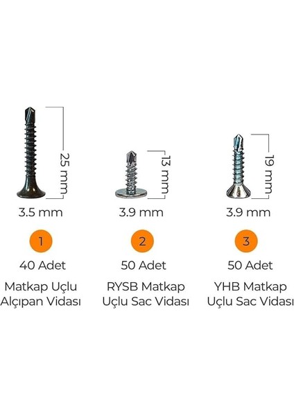 Hobi-2 502 Parça 14 Çeşit, Pul, Çivi, Piton, Kroşe, Vida ve Dübel Seti, Takım Çantalı fiyatları