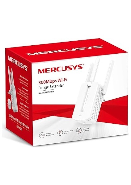 MW300RE, N300 Mbps, 3 Harici Anten, Tek Tuşla Kolay Kurulum, Mobil Uygulama Desteği, Dual-Band Wi-Fi 4 Menzil Genişletici indirimleri