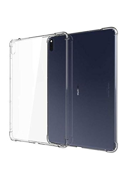 Huawei Matepad 10.4 Kılıf Şeffaf Silikon Darbe Korumalı Kapak Antishock Kapak Renksiz