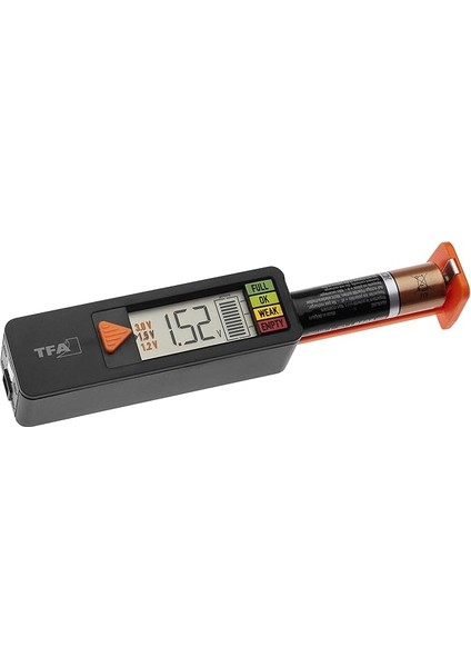 Dostmann Pil Test Cihazı Batterycheck, 98.1126.01, Piller ve Aküler Için (Aaa,aa,c, D), Düğme Pil, Blok Pil, Şarj Durumu/volt Göstergesi, Kolay ve Hızlı, Siyah