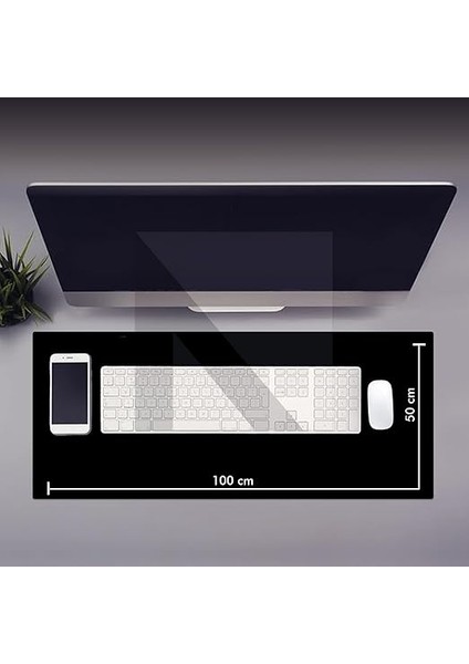 Oyuncu Mouse Pad, Kaymaz Taban Gamer Mousepad, Masa Koruyucu Masa Matı, Ofis Tipi Klavye ve Fare Altlığı (Siyah, 100X50 cm - Xxxl) modelleri