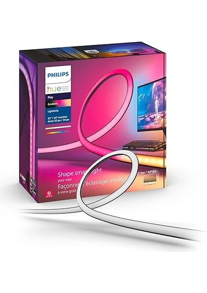 Hue Gradient Pc Monitör Akıllı Renkli LED Şerit, 32-34 Inch, , Aydınlatma fırsatları