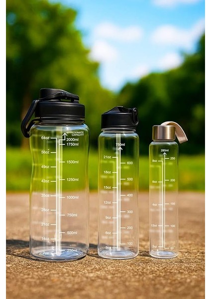 Set Bpa Içermez Motivasyonel Su Matarası Su Şişesi