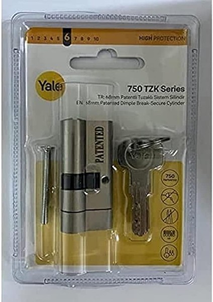 10-158D-3137-00-0201 - 750 Serisi 68 mm Patentli Tuzaklı Sistem Silindir - Saten