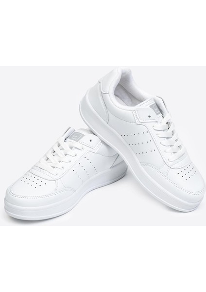 1011 Beyaz Cilt Kaymaz Taban Günlük Spor Ayakkabı modelleri