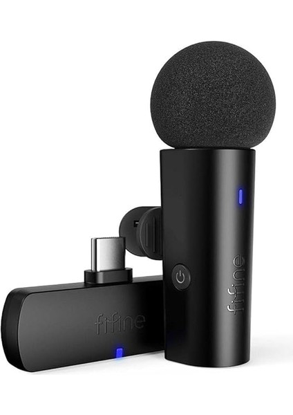 M6 Kablosuz Yaka Mikrofonu - Youtuber - Tiktok - Android - Type C Bilgisayar