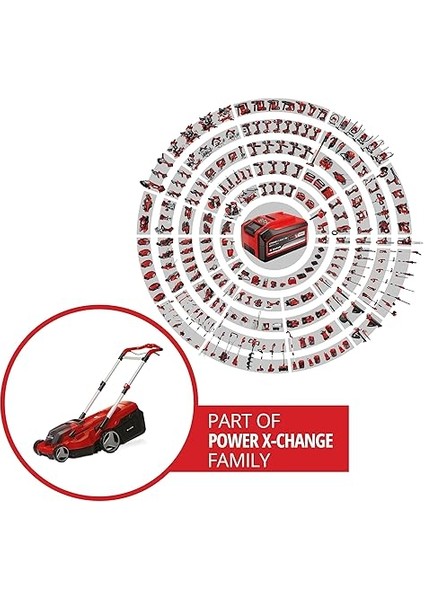 Professional Rasarro 36/38 Power X-Change Akülü Çim Biçme Makinesi (36V, 6 Kademeli Kesme Yüksekliği, Malçlama Fonksiyonu, Kömürsüz Motor, 2x 4,0 Ah) - 3413180 fiyatları