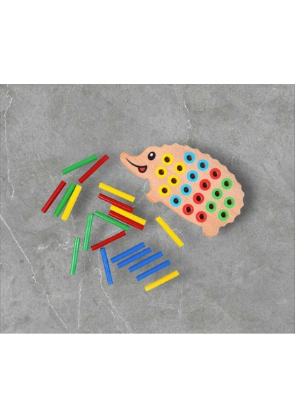 Renkli Ahşap Tak ve Çıkar Kirpi Oyuncak, Eğitici ve Güzel Tasarım modelleri