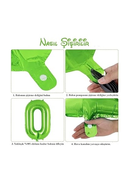 Gitti Dinazor Set; Rakam Folyo, 3 Adet Mini Dinazor ve 10 Lu Balon (6) modelleri