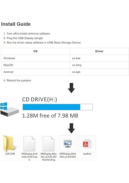 USB - HDMI VGA Adaptörü, 1080P USB 3.0/2.0 - HDMI VGA Dönüştürücü, USB Erkek - HDMI VGA Dişi Windows Xp/7/8/8.1/10/11, Mac, Android Cihazlar ile Uyumlu fırsatları
