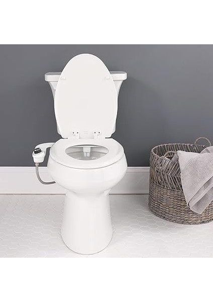 Slimedge Basit Bide Tuvalet Takımı, Beyaz, Çift Nozzle, Taze Su Sprey, Elektriksiz, Kolay Montaj, Pirinç Giriş ve Iç Valf fiyatları