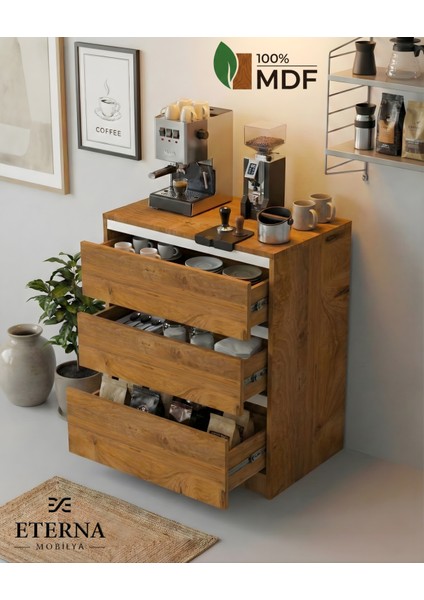 Çekmeceli Kahve Köşesi | Çekmeceli Çok Amaçlı Dolap | Çekmeceli Muftak Dolabı