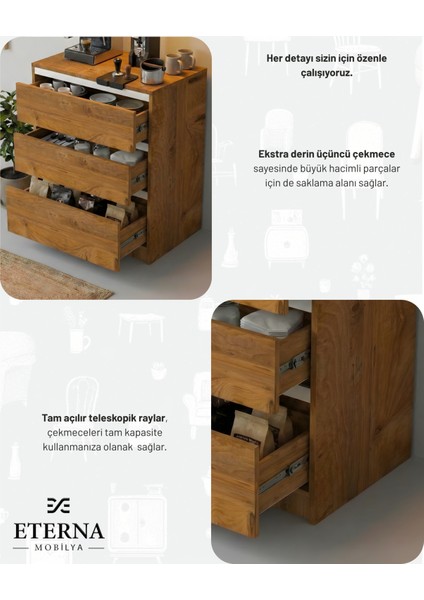 Çekmeceli Kahve Köşesi | Çekmeceli Çok Amaçlı Dolap | Çekmeceli Muftak Dolabı fırsatları