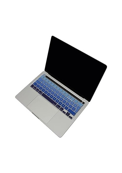 MacBook Pro 13 Inç Klavye Koruyucu Silikon Türkçe Q – M1/m2 Touch Id Uyumlu – A2338 A2289 A2251 – Sıvı/toz Korumalı Ince Kaplama – 16 Inç A2141 ile De Uyumlu Lacivert Mavi indirimleri