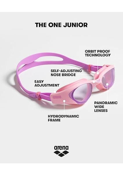 The One Junior Buğu Önleyici Yüzme Gözlüğü, Çocuklar Için, Geniş Camlı Yüzme Gözlüğü, Uv Koruması, Kendinden Ayarlamalı Burun Köpüğü, Orbit-Geçirmez Contalar fiyatları