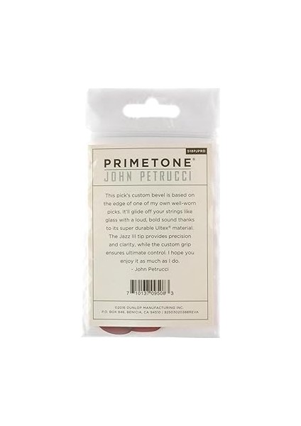 Médiators Jim 1,38MM John Petrucci Primetone Jazz Iıı Rouge 1,38MM Sachet De 3 fiyatları