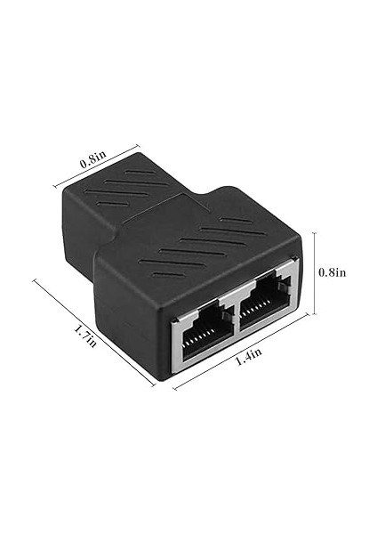 2 Portlu Ethernet Splitter, Çift Lan Kablosu, Ethernet Bölücü, RJ45 Dişi Adaptör Konnektörü fiyatları