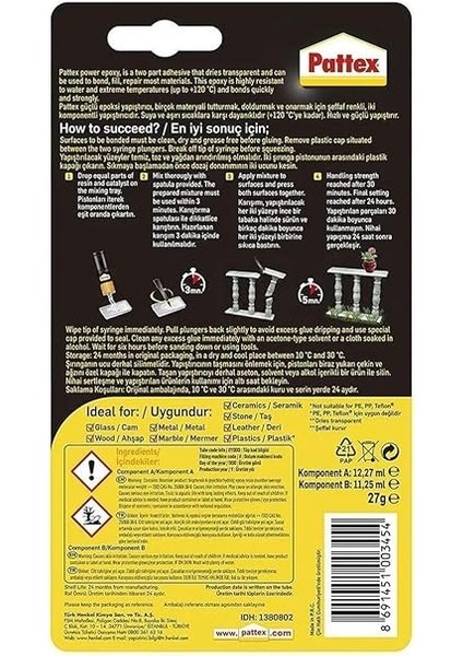 Güçlü Epoksi Yapıştırıcı 27 G modelleri