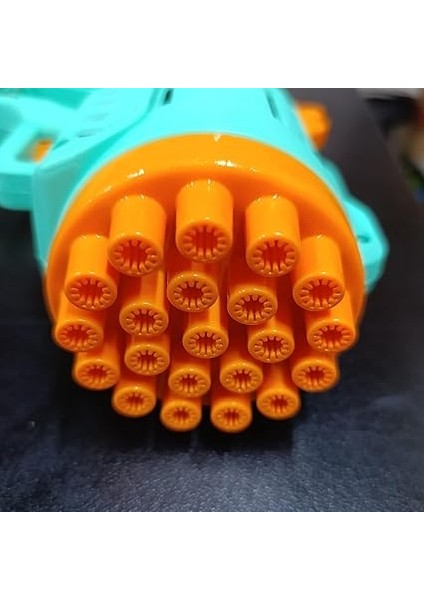 Pilli Mavi Köpük Tabancası Baloncuk Makinesi Xl Boy Şık Tasarım 21 Delikli Bol Köpük (Mavi) fırsatları