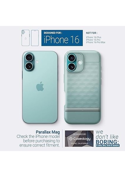 Caseology iPhone 16 ile Uyumlu Magsafe Kılıf Parallax Mag Hava Kanalı Teknolojisi Askeri Sınıf Koruma Sage Green 3 Boyutlu Tasarım Kapak - ACS08233 fiyatları