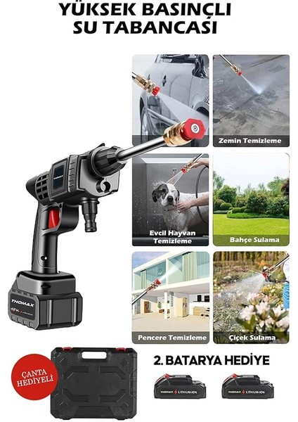 Şarjlı ve Yüksek Basınçlı Oto Yıkama Makinesi ve Sulama Tabancası Bahçe Yıkama Makinesi fiyatları