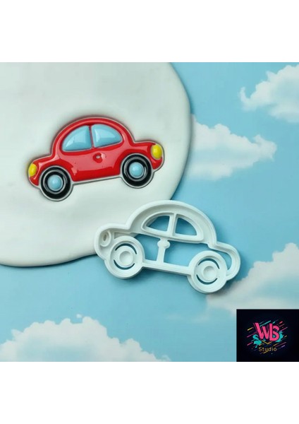 Araba Şeklinde Kurabiye Kalıbı ve Şeker Hamuru Şekillendirici