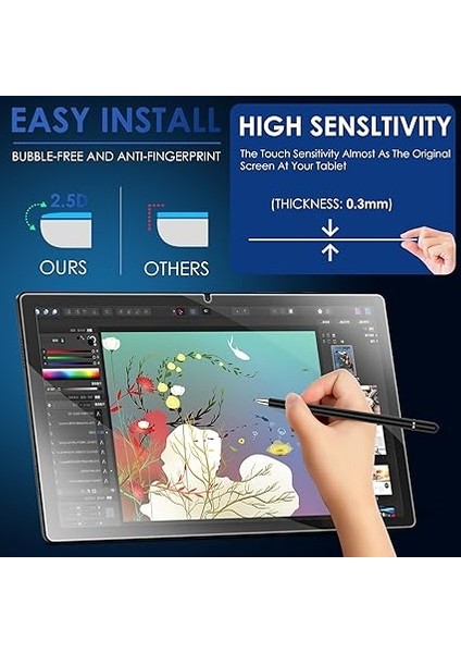 2 Adet Tam Ekran Koruyucu Folyo Samsung Galaxy Tab A9 Plus 11 Inç 2023 Için Ekran Koruyucu 9h Sertlik Çizilmez Kabarcık Önleyici Folyo Cam Galaxy Tab A9+ Plus SM-X210/X216/X218 Için indirimleri