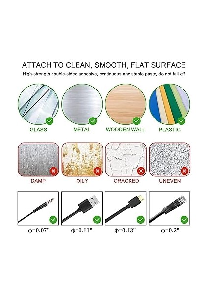 40 Adet Yapışkanlı Kablo Klipsi Seti, Kablo Düzenleyici, Masa Üstü ve Duvar Için Tutucu, Kablo Sabitleyici Aparat, Ev Ofis Yönetimi, Usb, Şarj, Ethernet, Mouse Için Uygundur fırsatları