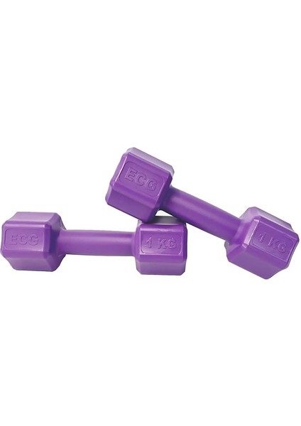 1 kg Mor Dambıl Seti 1 kg x 2 Adet Toplam 2 kg Ağırlık Seti