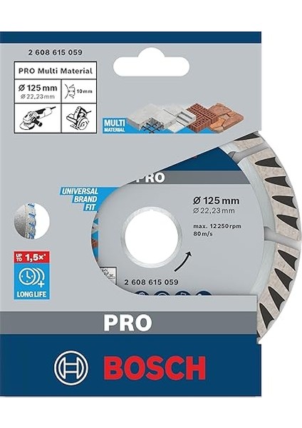 Professional Accessories Elmas Kesme ve Delme Aksesuarları, Disk, Gri, 1 Adet, 12,5 cm fiyatları