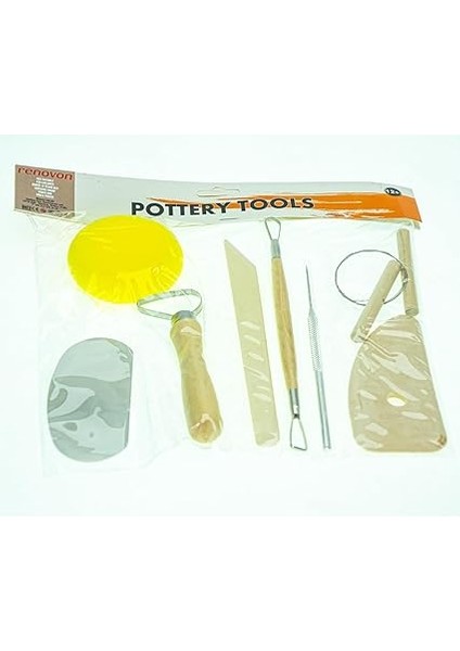 Ahşap Saplı Seramik ve Doğal Kil Hamuru Oyma Şekil Verme Alet Seti Yeni Başlayanlar Için Ceramic Şekillendirme El Aleti Seti (Kırmız Kil/terra Cotta Clay) Pottery Tool Kit modelleri