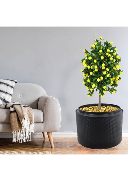 Saksı Büyük Bitki Ağaç Saksısı Büyük Boy Saksı Fırınlanmış Statik Boyalı Boy 46 cm Çap 60 cm fırsatları