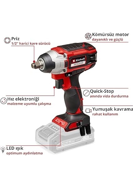 Akülü Darbeli Somun Sıkma Impaxxo 18/230 Power X-Change (Li-Ion, 18 V, 230 Nm, Kömürsüz Motor, Akü ve Şarj Cihazı Dahil Değildir) - 4510080 modelleri