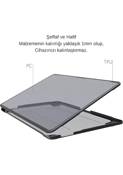 MacBook Air 15.3 Inç Kılıf - M2 M3 M4 Uyumlu (A2941 A3114 A3241) - Tpu Şeffaf Ince Darbeye Çizilmeye Dayanıklı Koruyucu Kapak Siyah fırsatları