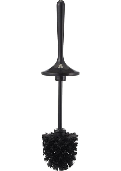 M-E07-06-P Lima Tuvalet Fırçası, Krom Dekorlu, Siyah, Standart