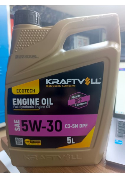 17014001 Motor Yagı Ecotech Dızel Dpf Partıkul 5W-30 Acea C3 Sn Tam Sentetık 5lt. 2025