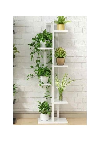 Çiçeklik, 6 Bölmeli Raf, Metal Çerçeveli Dikey Beyaz Çiçeklik 6003472481 fiyatları