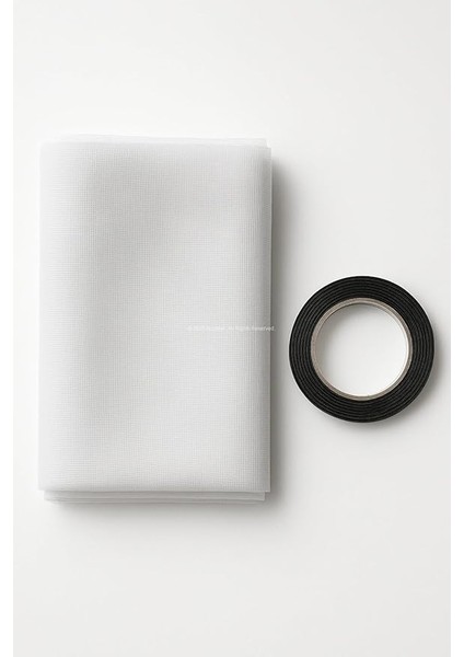 Çift Taraflı Bantlı Sineklik, Kolay Montajlı, Pencere Sinekliği, Yapıştırılabilir Tül, Pratik Sineklik Seti, Böcek Girişini Engelleyen, Kesilebilir, Hava Geçirir (75X125 Tek Cam)