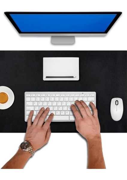 Xl Deri Mouse Pad,ofis,masa Matı Sümen,konforlu Mouse Pad,çift Yönlü (Siyah) modelleri