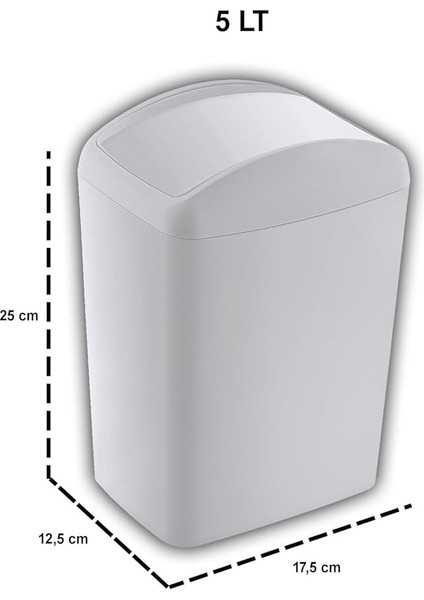 Soft Çöp Kutusu Döner Kapak 5 Lt Beyaz modelleri