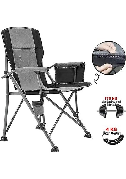 Kamp - Profesyonel Fold&go Katlanır Kamp Sandalyesi – Gri fırsatları