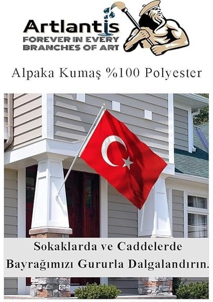 Bayrak 70X105 cm Türk Bayrağı Kumaş 1 Adet Alpaka Kumaş Bez Bayrak Kaliteli Türk Bayrağı indirimleri