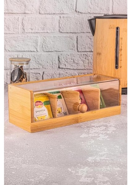 - 4 Bölmeli Çay Kutusu