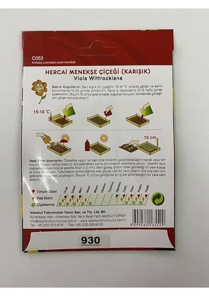 Hercai Menekşe (Çoklu Tohum) - 100 Tohum - Karışık Renk fırsatları