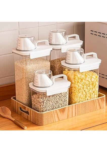 Home Mika Sızdırmaz Ölçekli Deterjan ve Kuru Bakliyat Saklama KABI,(2300 Ml) modelleri