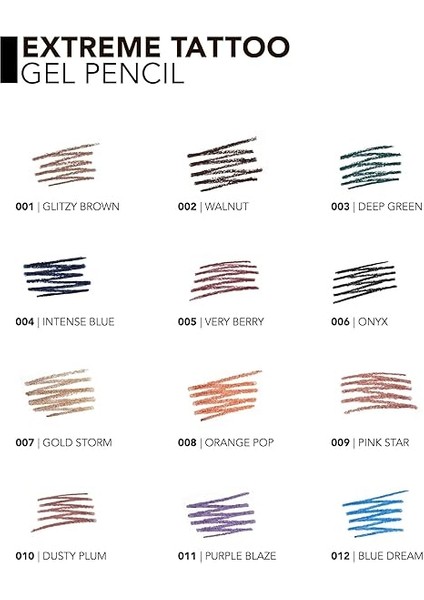 Extreme Tattoo Gel Pencil 002 Walnut Göz Kalemi indirimleri