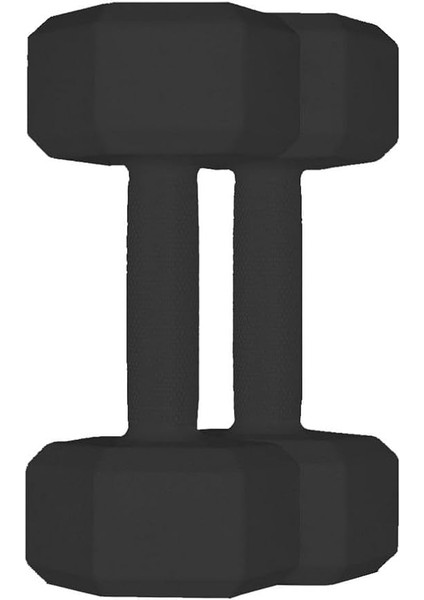 kg x 2 Adet Siyah Plastik Dambıl Ağırlık Seti - Evde Egzersiz Için Ideal