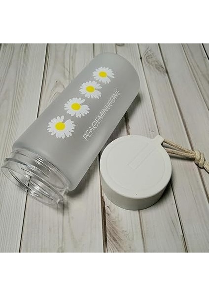 Papatya Desenli Şeffaf Matara 600 ml modelleri